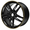 19302119 - : OEM NEW 17-19 GM Chevrolet 19 x 8.5" Wheel Front Black w/ Yellow Stripe 19302119 for GM Image