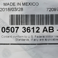 5073612AB - Air Conditioners and Heaters: Seal for Chrysler: 300, Aspen | Dodge: Challenger, Charger, Dakota, Durango, Magnum, Nitro, Ram 1500, Ram 2500, Ram 3500 | Jeep: Liberty | Ram: 1500, 2500, 3500 Image