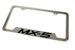 83D35 - Exterior: License Plate Frame - Polished with MX-5 Logo for Mazda: MX-5 Miata Image