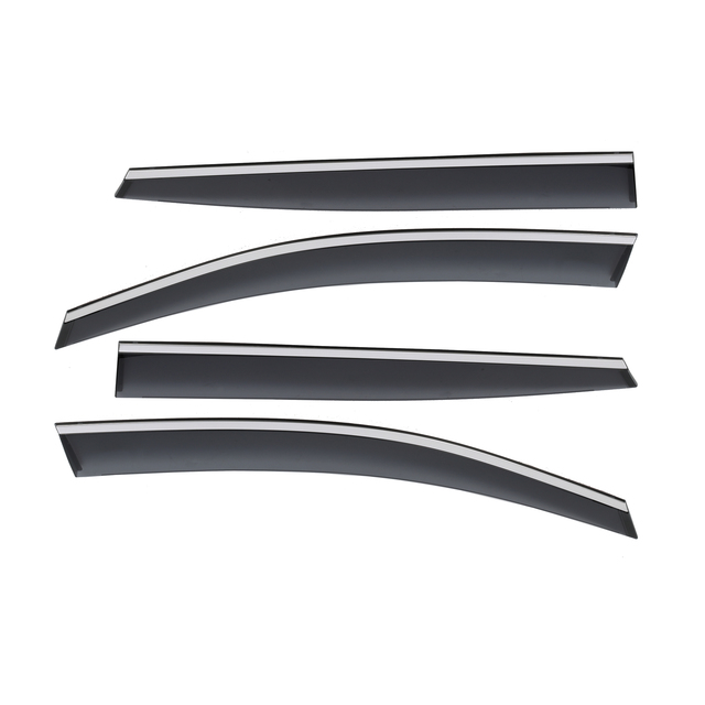 F001SAN000 - Exterior: 2020-2023 Subaru Outback Side Window Deflectors in Chrome for Subaru: Outback Image