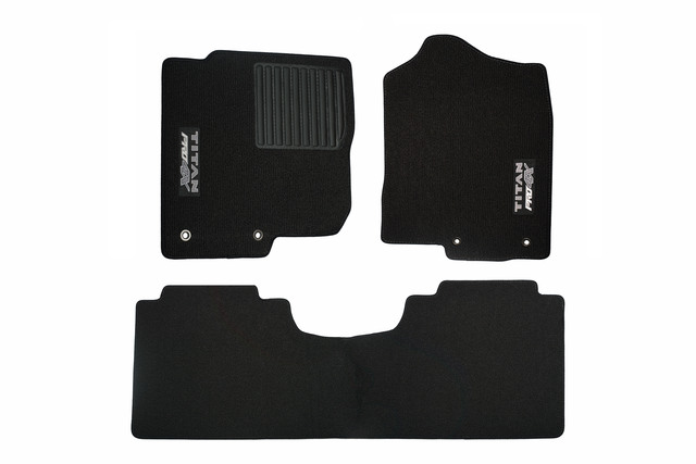 999E2W4001 - Interior: Carpeted Floor Mats - PRO-4X (3-piece / Black) for Nissan: TITAN, TITAN XD Image
