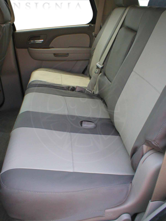 12499942 - Interior: 2007 Chevy Tahoe Seat Covers Second Row Titanium OEM for Chevrolet: Suburban 1500, Suburban 2500, Tahoe | GMC: Yukon, Yukon XL 1500, Yukon XL 2500 Image