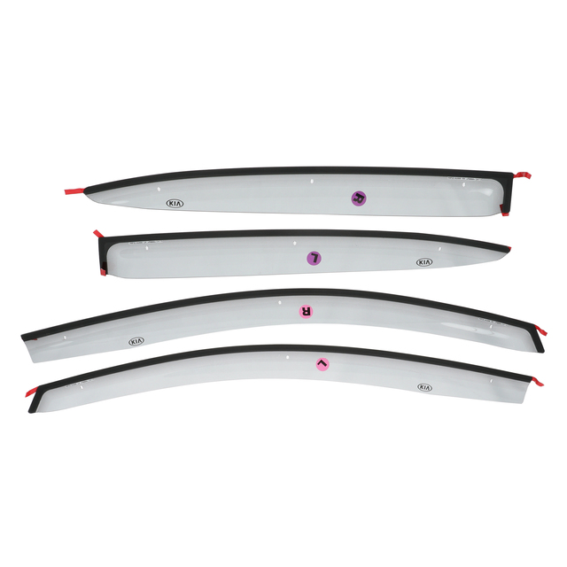 H9F22AU000 - Exterior: OEM NEW 18-19 Kia Rio Sport Visors 4DR Reduce Wind Noise &amp; Sun Glare H9F22-AU000 for Kia Image