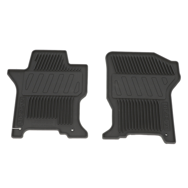 999E1HW002V - : 2012 Nissan NV3500 Black All Season Rubber Floor Mat Set of 2 OEM NEW for Nissan: NV200, NV3500 Image