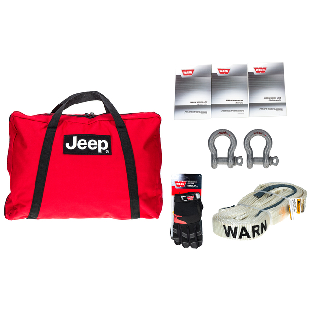 82213901AD - Lifestyle &amp; Off-Road Accessories: Jeep® Trail Rated® Winch Accessory Kit for Jeep: Cherokee, Compass, Gladiator, Grand Cherokee, Grand Cherokee L, Grand Wagoneer, Liberty, Patriot, Renegade, Wagoneer, Wagoneer L, Wrangler, Wrangler JK Image