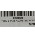 4238721 - : Brake Adjusting Hole Plug for Chrysler: 300M, Aspen, Concorde, PT Cruiser, Sebring, Town &amp; Country, Voyager | Dodge: Caravan, Dakota, Durango, Grand Caravan, Intrepid, Neon, Nitro, Ram 1500, Ram 2500, Ram 3500, Stratus | Jeep: Cherokee, Gladiator, Grand Cherokee, Grand Cherokee WK, Liberty, Wrangler, Wrangler JK | Ram: 1500, 1500 Classic, 2500, 3500, Dakota Image