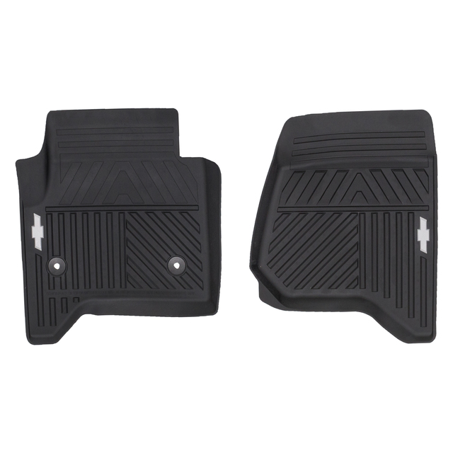 84039114 - Interior: OEM NEW 2014-2019 GM Chevrolet First Row Premium All Weather Floor Mats 84039114 for Chevrolet: Silverado 1500, Silverado 1500 LD, Silverado 2500 HD, Silverado 3500 HD Image