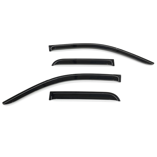 19302681 - Exterior: OEM NEW 2014-2019 GM Chevrolet Double Cab Window Air Weather Deflectors 19302681 for Chevrolet: Silverado 1500, Silverado 1500 LD, Silverado 2500 HD, Silverado 3500 HD Image