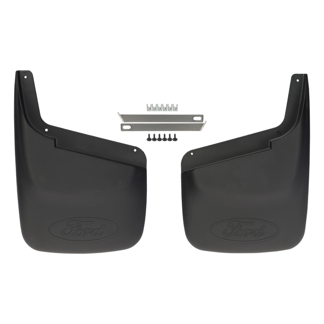 8C3Z16A550DB - Exterior: 1999-2010 Ford F-250 F-350 Super Duty Rear Wheel Splash Guards Mud Flaps OEM NEW for Ford: E-350 Super Duty, E-450 Super Duty, F-250 Super Duty, F-350 Super Duty, F-450 Super Duty, F-550 Super Duty Image