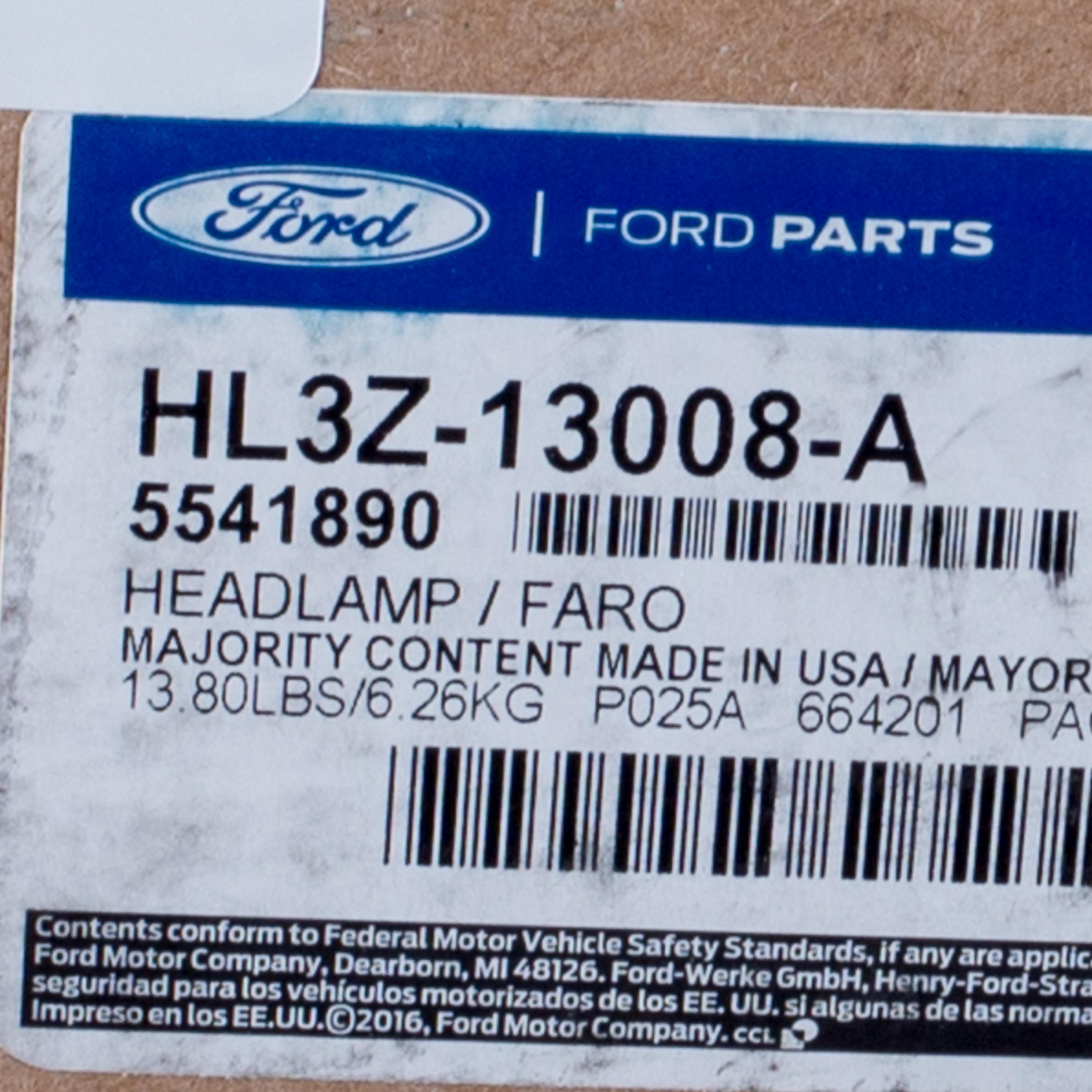 HL3Z13008L - : 2017-2020 Ford F-150 Front Right Passenger Composite Headlamp Light for Ford: F-150 Image