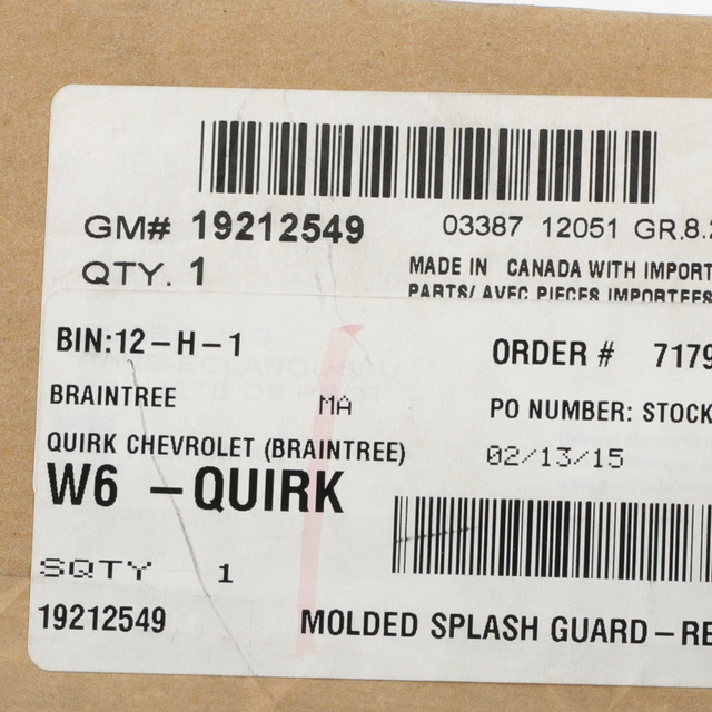 19212549 - Exterior: OEM NEW 2010-2011 GM Chevrolet Silverado Molded Splash Guards Mud Flaps 19212549 for Chevrolet: Silverado 1500, Silverado 1500 Classic, Silverado 1500 HD Classic, Silverado 2500 HD, Silverado 2500 HD Classic, Silverado 3500 Classic, Silverado 3500 HD Image