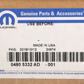 4805332AD - Glass: Inside Rear View Mirror for Chrysler: 200, 300M, Concorde, PT Cruiser, Sebring | Dodge: Avenger, Caliber, Dart, Durango, Intrepid, Journey, Neon, Nitro, Viper | Fiat: 500 | Jeep: Cherokee, Compass, Grand Cherokee, Liberty, Patriot | Ram: 1500, 2500, 3500 Image