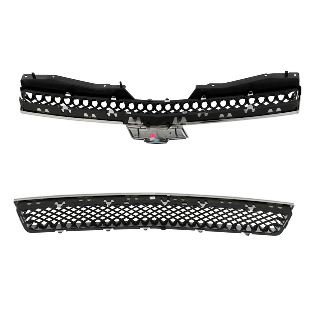 22869379 - Exterior: OEM NEW 07-14 GM Chevrolet Upper &amp; Lower Chrome Surround Grille Package 22869379 for Chevrolet: Avalanche, Suburban 1500, Suburban 2500, Tahoe Image