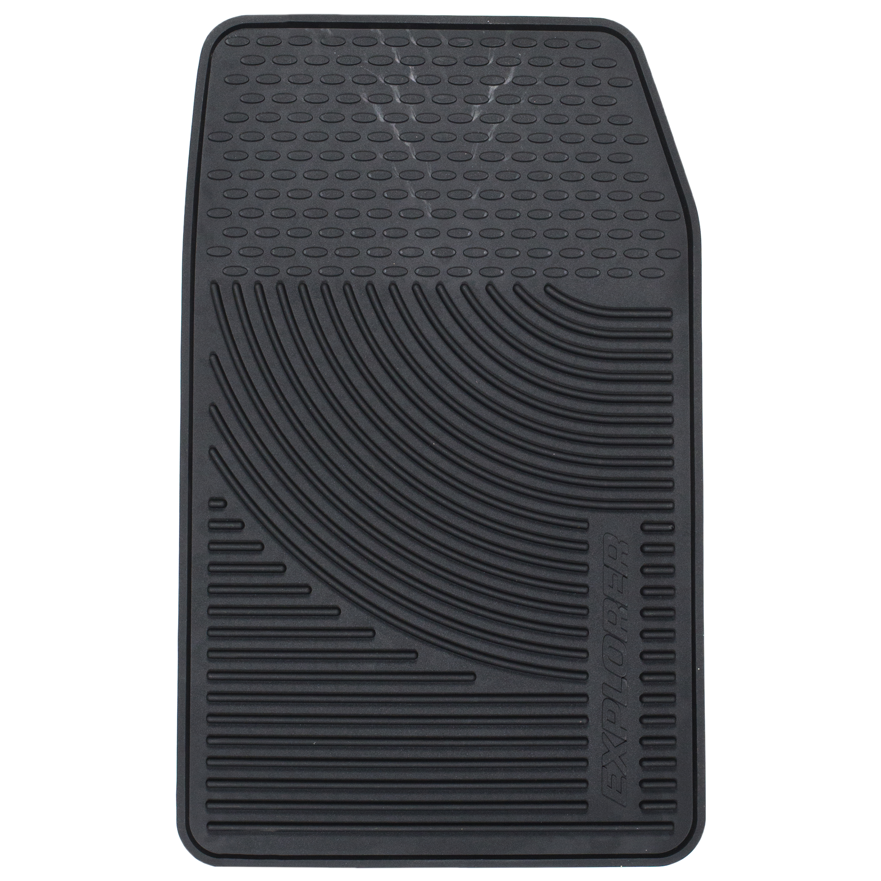 6L2Z7813300A - Interior: 2006-2010 Ford Explorer All Weather Rubber Vinyl Black Floor Mats 4 Set OEM NEW for Ford: Explorer Image