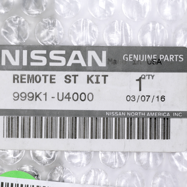 999K1U4000 - Electronics: Remote Engine Starter System for Nissan: Altima Image