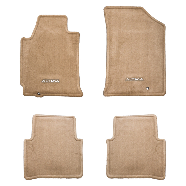 999E2UW000BE - Interior: OEM NEW 2010-2012 Nissan Altima SR SV SL Beige Carpeted Floor Mats 999E2-UW000BE for Nissan: Altima Image