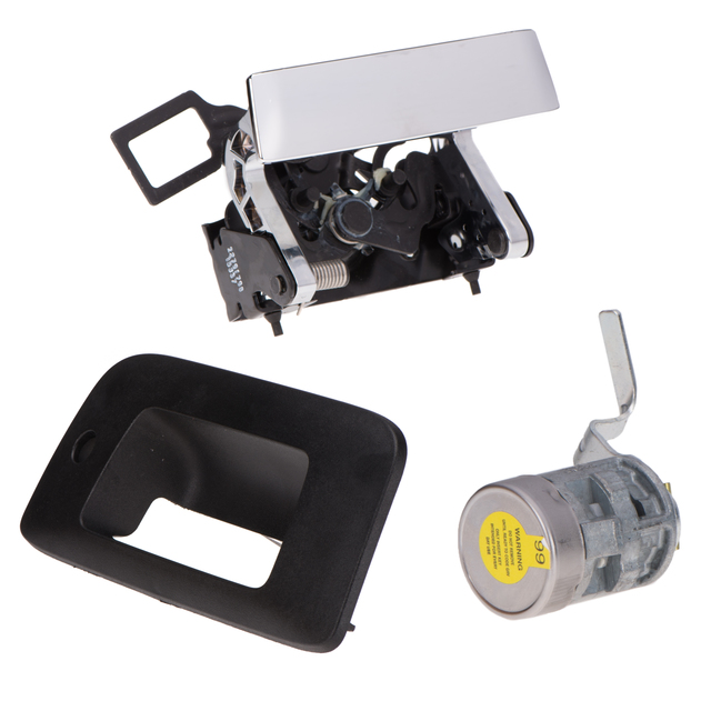 22755306 - Exterior: 2007-2013 Chevy Silverado GMC Sierra Rear Locking Tailgate Endgate Chrome Kit OE for Chevrolet: Silverado 1500, Silverado 1500 Classic, Silverado 1500 HD Classic, Silverado 2500 HD, Silverado 2500 HD Classic, Silverado 3500 Classic, Silverado 3500 HD | GMC: Sierra 1500, Sierra 1500 Classic, Sierra 1500 HD Classic, Sierra 2500 HD, Sierra 2500 HD Classic, Sierra 3500 Classic, Sierra 3500 HD Image