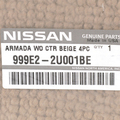 999E22U001BE - : 2004 2005 2006 2007 2008 Nissan Armada FLOOR MATS WITHOUT Console Almond OEM for Nissan: Altima, Armada, Quest Image