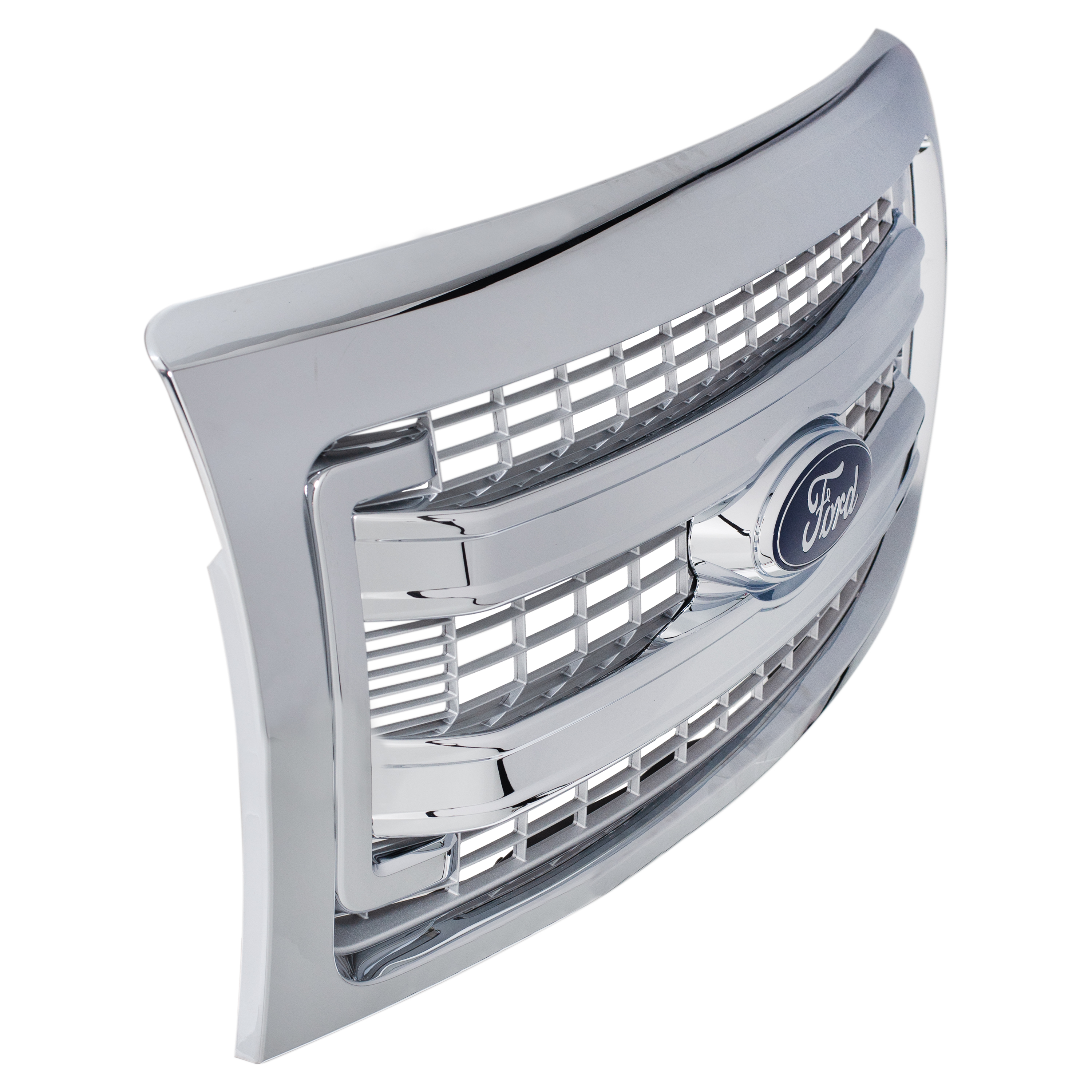 thumbnail image 2 of Front Grille For Ford F150 2009 2010-2014 – Upper, Silver/Black, Horizontal Billet 2 of 3