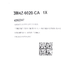 3M4Z6020CA - : Gasket for Ford: Contour, Escape, Five Hundred, Freestyle, Fusion, Taurus | Lincoln: Zephyr | Mercury: Cougar, Mariner, Milan, Montego, Mystique, Sable Image