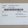 83191AJ03A - Steering: Ignition Assembly for Subaru: Legacy, Outback Image