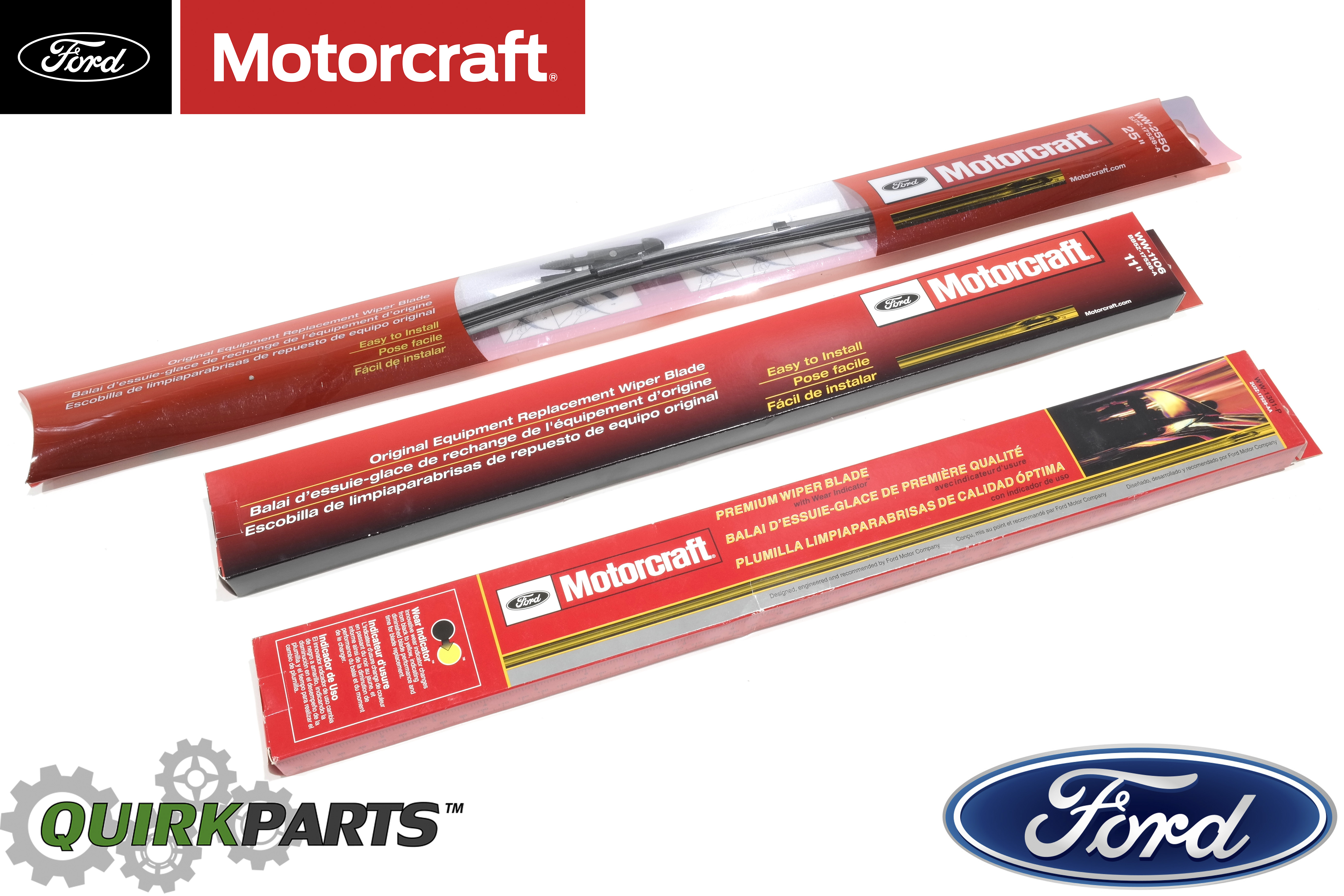 1L2Z17528AB - Body: Wiper Blade for Ford: Explorer, Explorer Sport, Thunderbird | Lincoln: Aviator | Mercury: Mountaineer Image