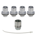 T99W23X010 - Wheels: 2017-2026 Nissan Armada Titan XD Wheel Locks Steel Set Of 4 Closed w/ Washer for Nissan: Armada, TITAN, TITAN XD Image