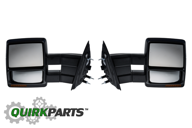 DL3Z17696BA - Exterior: 2007-2014 Ford F150 Telescopic Trailer Tow Left &amp; Right Power Heated Mirrors OEM for Ford: F-150 Image