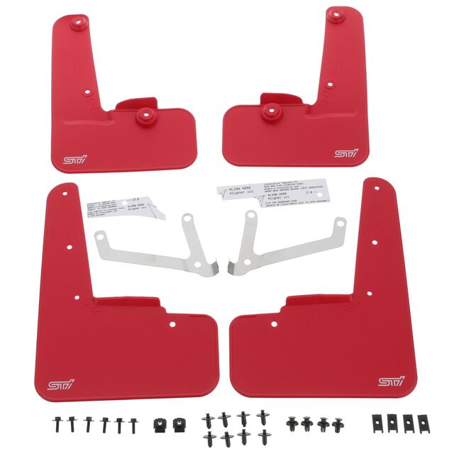 J101SVC300 - Exterior: Sti Mud Flaps - Cherry Red for Subaru: WRX Image