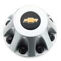 9597810 - : OEM NEW 11-19 GM Wheel Hub Center Cap Cover 8 Lug Silver w/Gold Bow Tie 9597810 for GM Image