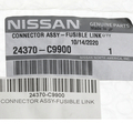 24370C9900 - : Fusible Link for Nissan: Armada, Cube, LEAF, Maxima, Micra, Murano, NV200, Pathfinder Armada, Quest, Rogue, Rogue Select, Sentra, TITAN, Versa, Versa Note Image