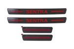 999G6LT010 - Interior: 2009 2010 2011 Nissan Sentra KICK PLATES CARBON FIBER 4-pc Red GENUINE OEM NEW for Nissan: Sentra Image
