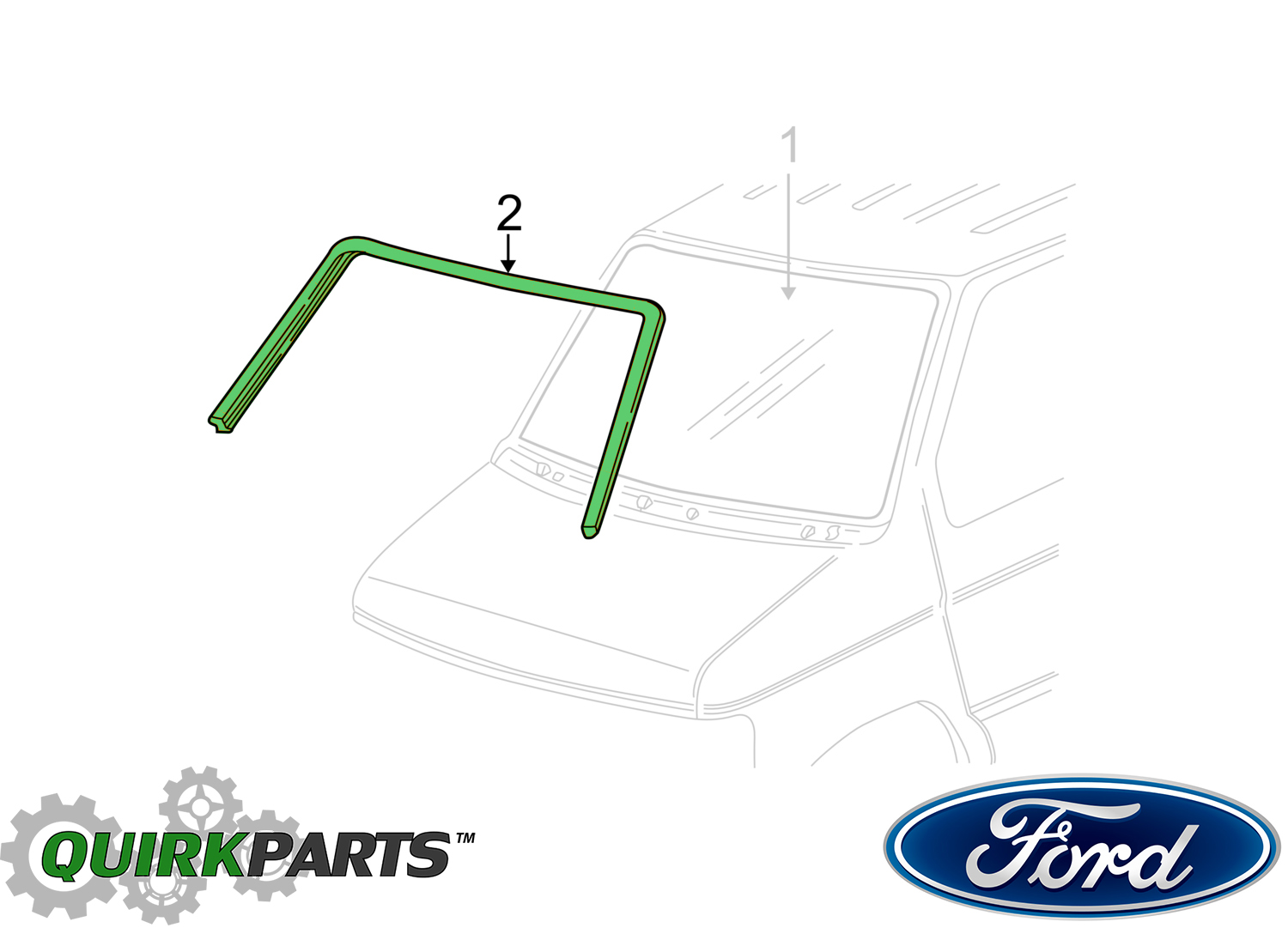 5C2Z1503144AA - Body: Reveal Molding for Ford: E-150, E-150 Club Wagon, E-150 Econoline, E-150 Econoline Club Wagon, E-250, E-250 Econoline, E-350 Club Wagon, E-350 Econoline, E-350 Econoline Club Wagon, E-350 Super Duty, E-450 Econoline Super Duty, E-450 Super Duty, Econoline Super Duty Image