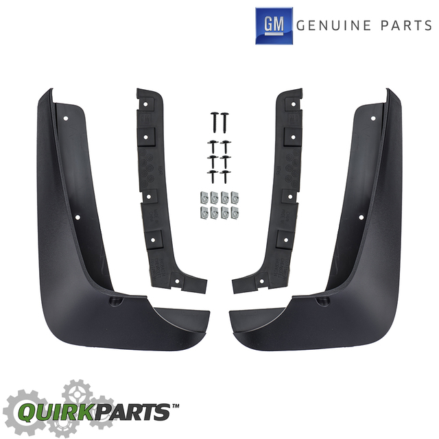 23257028 - Exterior: 2018-2023 Chevrolet Traverse Rear Molded Left &amp; Right Mud Flap Splash Guards Set of 2 Black Textured for Chevrolet: Traverse Image