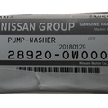 289200W000 - Body: Washer Pump for Nissan: Pathfinder, Pathfinder Armada Image