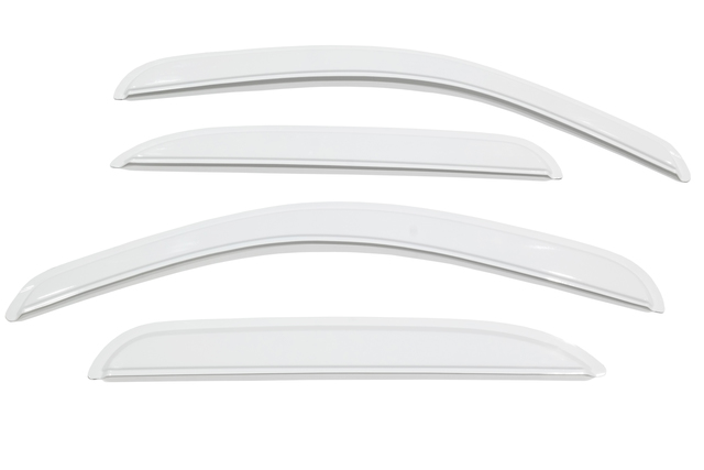 12499492 - Exterior: 2007 Chevrolet Tahoe LS LT LTZ Front and Rear Window Vent Visors White for Chevrolet: Tahoe | GMC: Yukon Image