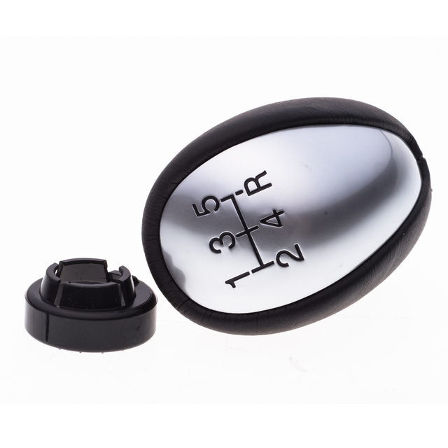 8A6Z7213A - Interior: 2011-2015 Ford Fiesta Manual Transmission Black Leather Gear Shift Knob OEM NEW for Ford: Fiesta Image