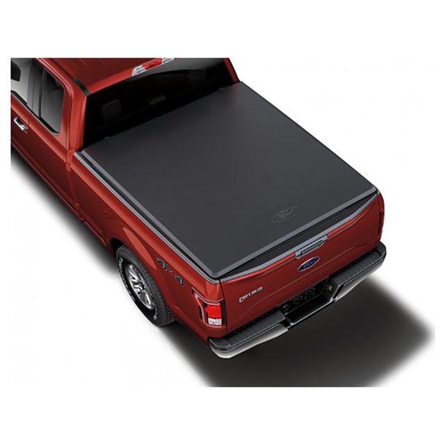 FL3Z99501A42DA - Bed Products: 2015 Ford F-150 5.5' Truck Bed Soft Roll Up Tonneau Cover Black w/o Release OEM for Ford: F-150 Image