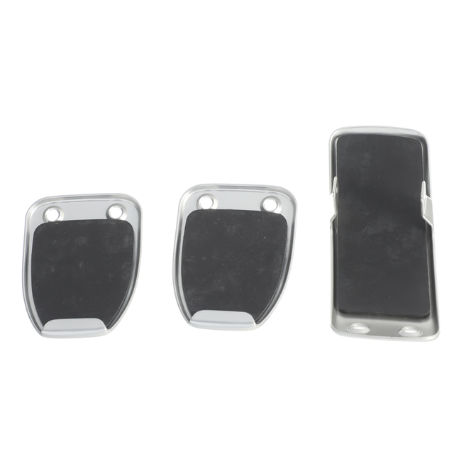 C8110FG011 - Interior: 2009-2018 Subaru  STI Manual Transmission Metal Pad Set Brushed Stainless Steel w/ Red Rubber Grips Forester Outback Legacy Impreza Crosstrek for Subaru: Crosstrek, Forester, Impreza, Legacy, Outback Image