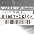 849B7CZ30A - Body: Lid for Nissan: Rogue, Rogue Select Image