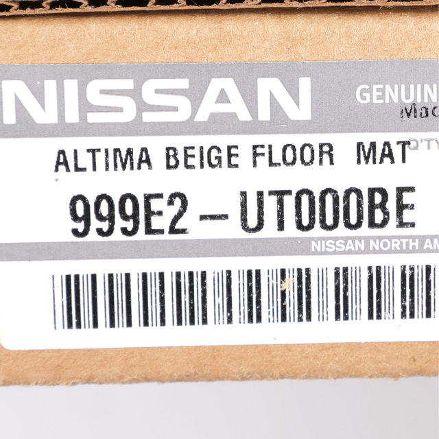 999E2UT000BE - Interior: 2007-2009 Nissan Altima Sedan Beige Blonde Carpeted Floor Mats Set Of 4 OEM NEW for Nissan: Altima Image