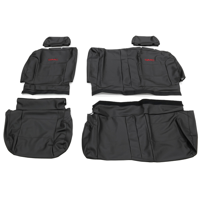 23443855 - Interior: OEM NEW 2016-19 GM GMC Chevrolet Rear Bench Seat Cover Split W/Armrest 23443855 for Chevrolet: Silverado 1500, Silverado 2500 HD, Silverado 3500 HD | GMC: Sierra 1500, Sierra 1500 Limited, Sierra 2500 HD, Sierra 3500 HD Image