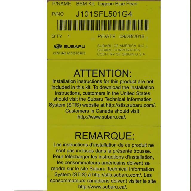 J101SFL501G4 - Exterior: OEM NEW 2019-2020 Subaru CrosstrekMolding Body Side J101SFL501G4 for Subaru: Crosstrek, Impreza Image