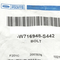 W716948S442 - Body: Upper Hinge Bolt for Ford: Edge, Escape, Explorer, F-150, F-250 Super Duty, F-350 Super Duty, F-450 Super Duty, Maverick, Police Interceptor Utility | Lincoln: Aviator, MKX, Nautilus Image
