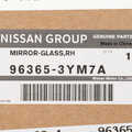 963653YM7A - Body: Mirror Glass for Nissan: Juke Image