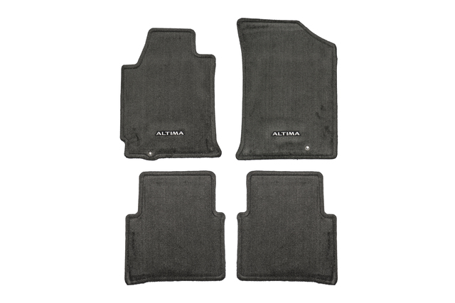 999E2UT010BK - Interior: 2009-2012 Nissan Altima Front &amp; Rear Premium Quality Floor Mats w/ Grommet Hook System Black Set Of 4 for Nissan: Altima Image