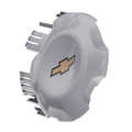 9597681 - : OEM NEW 2007-2008 GM GMC 20" Wheel Hub Center Cap Silver w/ Gold Bow Tie 9597681 for GM Image