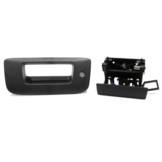22755305 - Exterior: OEM NEW 2007-2014 GM Chevrolet Silverado Tail Gate Handle Lock Package 22755305 for Chevrolet: Silverado 1500, Silverado 1500 Classic, Silverado 1500 HD Classic, Silverado 2500 HD, Silverado 2500 HD Classic, Silverado 3500 Classic, Silverado 3500 HD | GMC: Sierra 1500, Sierra 1500 Classic, Sierra 1500 HD Classic, Sierra 2500 HD, Sierra 2500 HD Classic, Sierra 3500 Classic, Sierra 3500 HD Image