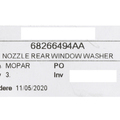 68266494AA - : OEM NEW 2015-2021 Mopar Ram ProMaster City Rear Window Washer Nozzle 68266494AA for Mopar Image