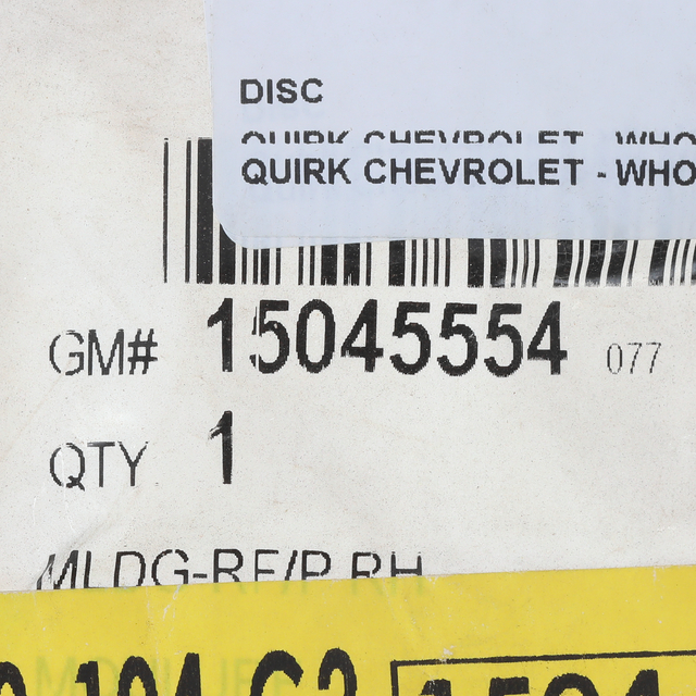 1999-2007 GM Roof Panel Reveal Molding 15045551 | QuirkParts